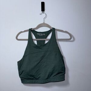 Outdoor Voices Women's XL TechSweat Crop Top Activewear Green Workout sports bra